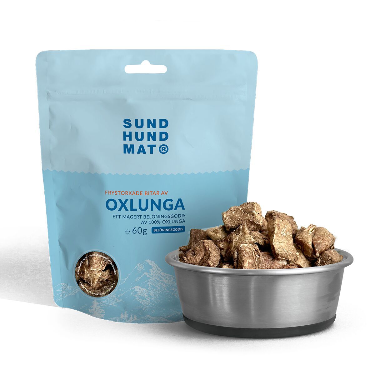 Sund Hundmat Frystorkad Oxlunga 60g